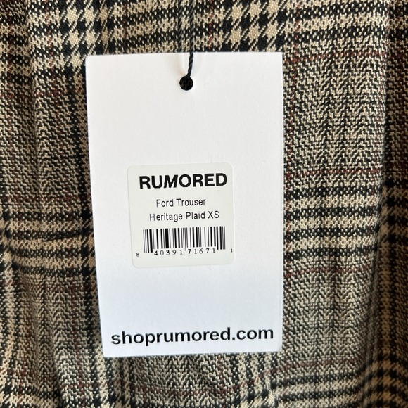 Rumored Ford trouser heritage plaid women's XS 90's Y2K NWT - Picture 5 of 12